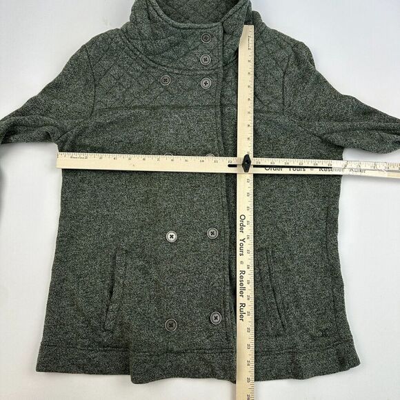 Hurley Green Oversized Sweater Sweatshirt Jacket Mock Neck Pockets Sz XL - Picture 3 of 11